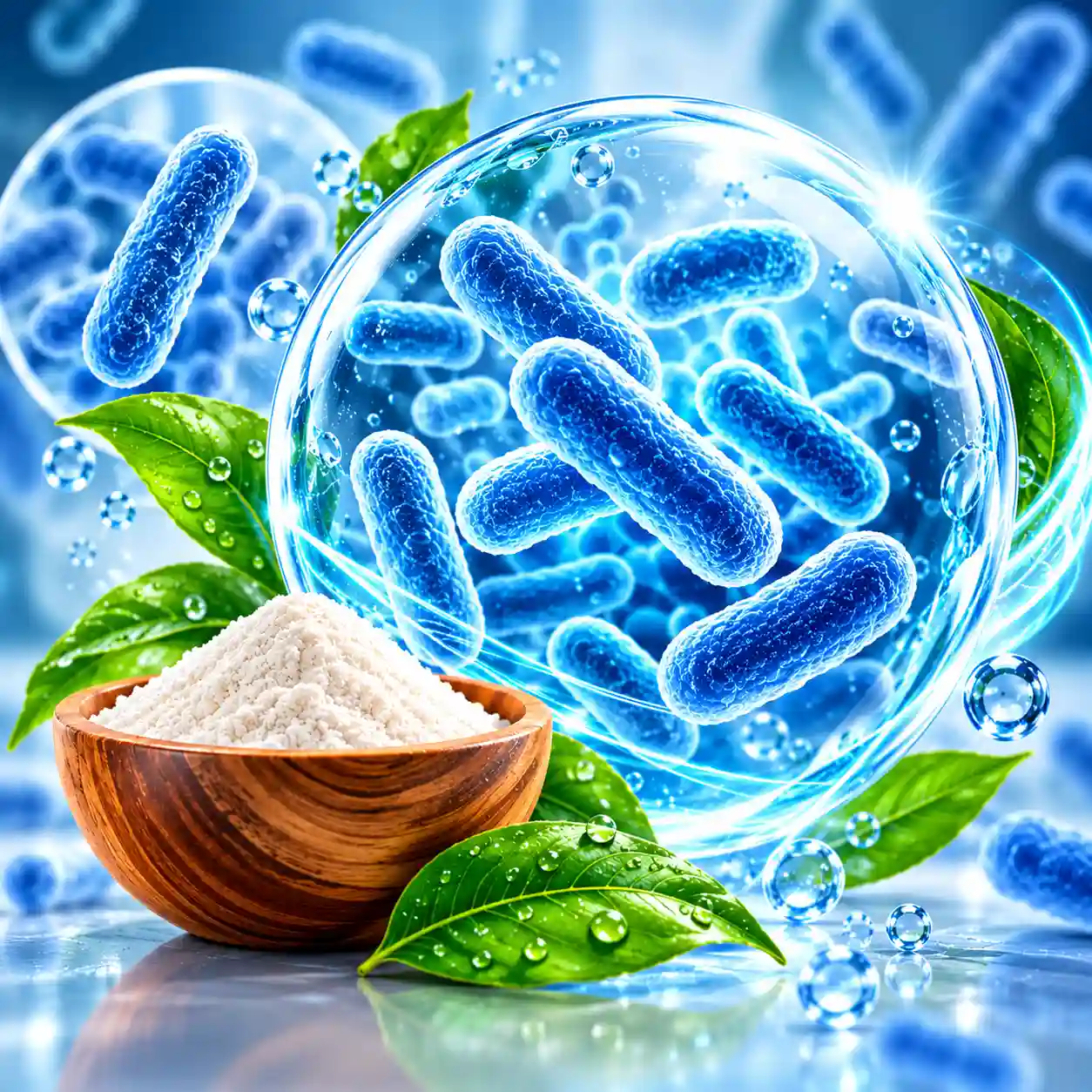 Glowing Probiotic Bacteria and Powder